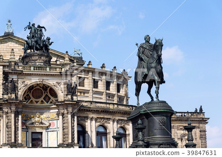 King Johann statue monument in Dresden, Germany King Johann statue monument in Dresden, Germany 39847631
