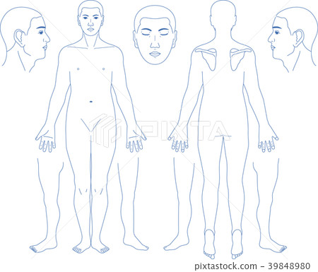 Male medical record style illustration Male medical record style illustration 39848980