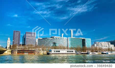 Buildings on Quai de Bercy near the Seine in Paris 39849480