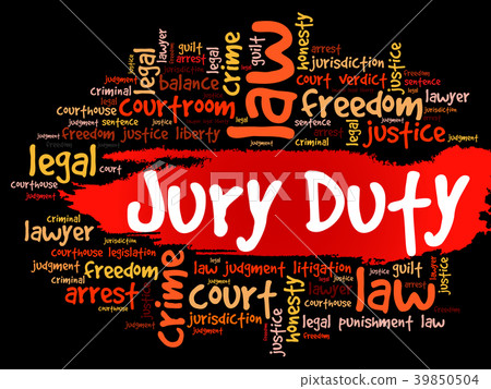 Jury Duty word cloud collage 39850504