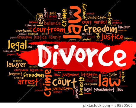 Divorce word cloud collage 39850505