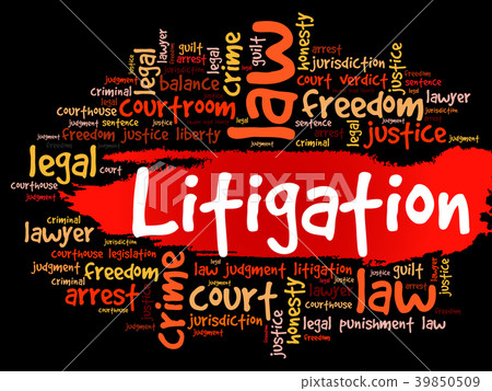 Litigation word cloud collage 39850509