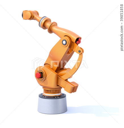 大工業機器人的圖像用在白色背景的桔子 大工業機器人的圖像用在白色背景的桔子 39851858