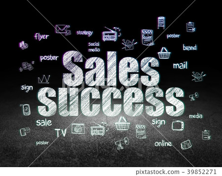 Advertising concept: Sales Success in grunge dark Advertising concept: Sales Success in grunge dark 39852271