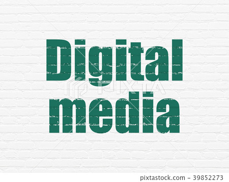 Advertising concept: Digital Media on wall 39852273