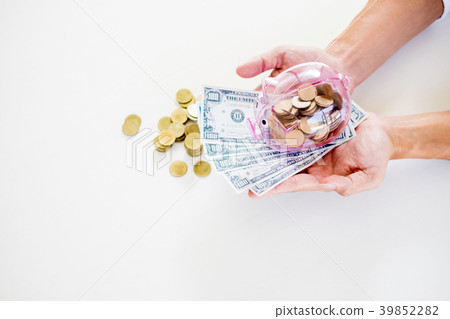 business man counting money at the table, accounting concept. business man counting money at the table, accounting concept. 39852282