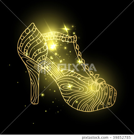 Woman sandals or lady shoes, golden espadrille Woman sandals or lady shoes, golden espadrille 39852785