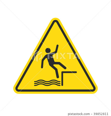 Fall hazard sign. Vector. 39852811
