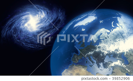 Earth and galaxy 39852906