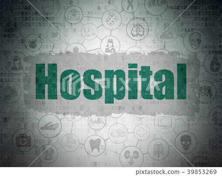 Medicine concept: Hospital on Digital Data Paper 39853269