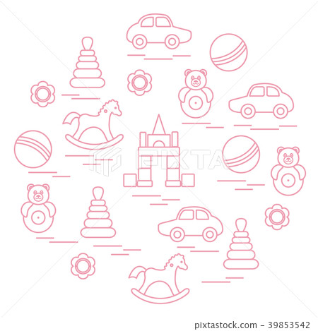 kids elements arranged in a circle kids elements arranged in a circle 39853542