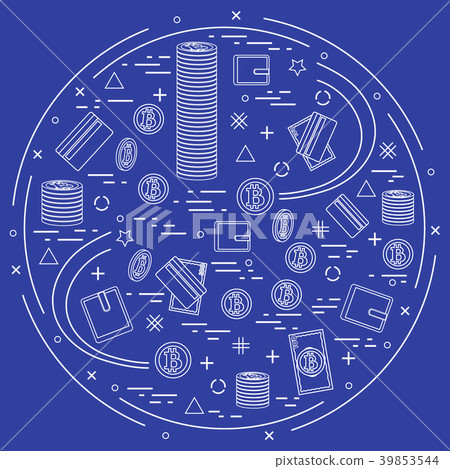 different money, investment and financial icons 39853544