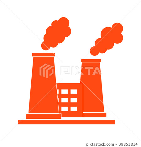 Stylized icon of the oil refinery plant with 39853814