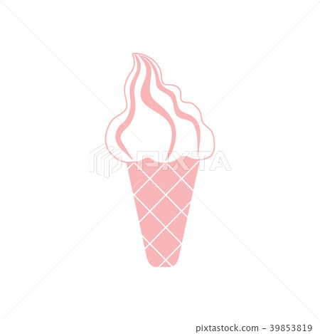 Stylized icon of a colored ice cream 39853819