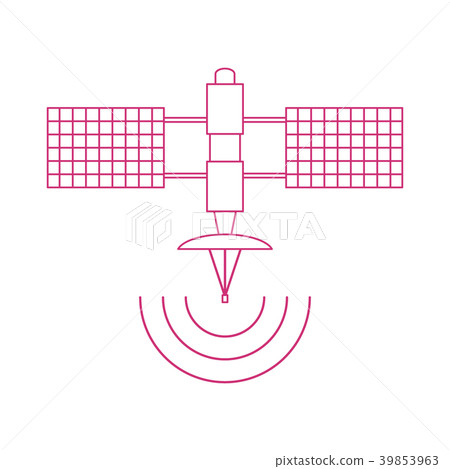 Stylized vector icon of space satellite 39853963
