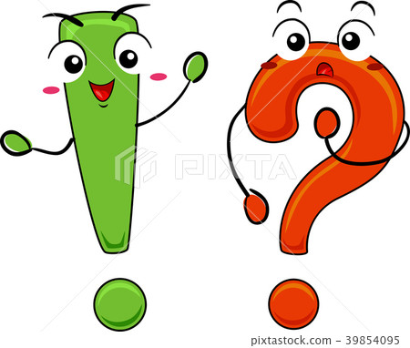 Exclamation Point Question Mark Mascots 39854095