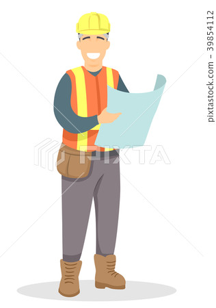 Man Foreman Plan Illustration 39854112