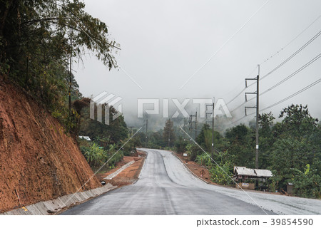 Concrete road with the natural view to Pai 39854590