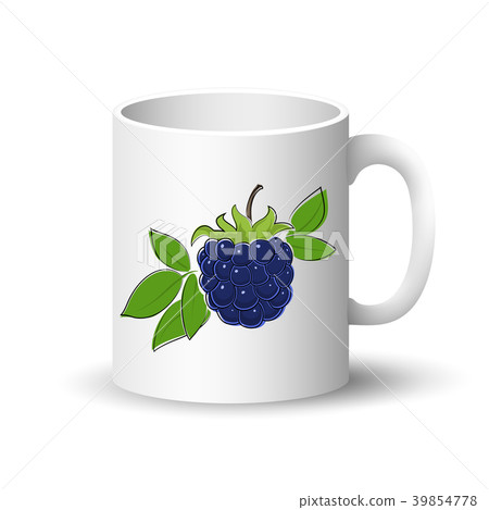 White Mug with Blackberry 39854778