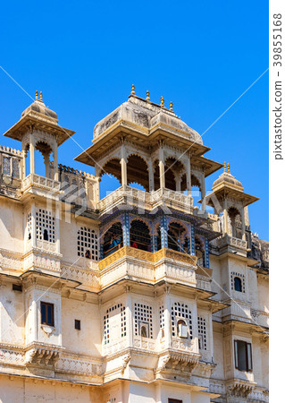 Decorations detail of Udaipur city palace. Decorations detail of Udaipur city palace. 39855168