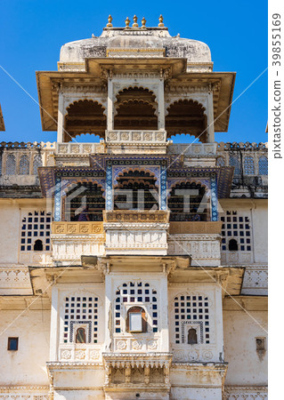 Decorations detail of Udaipur city palace. Decorations detail of Udaipur city palace. 39855169