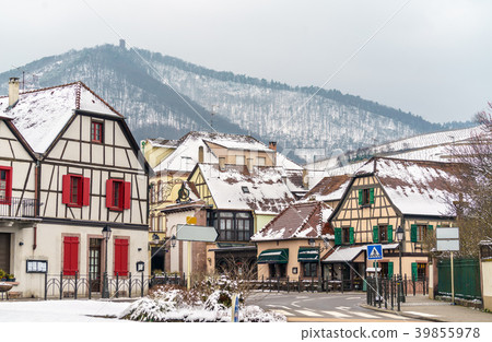 Houses in Ribeauville, a town at the foot of the 39855978