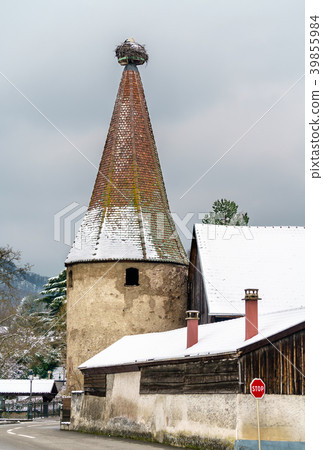 Tower in Ribeauville, a town at the foot of the 39855984