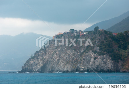 Corniglia view from Manarola, Cinque Terre, Italy 39856303