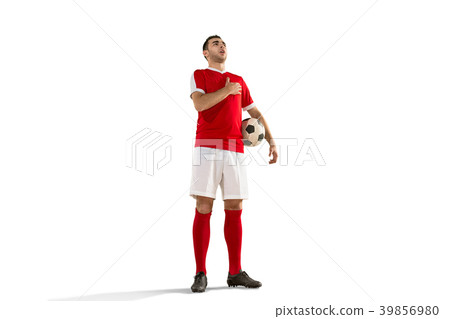 Professional football soccer player with ball Professional football soccer player with ball 39856980