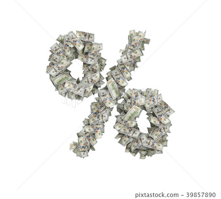 3d rendering of an isolated percentage sign made - Stock Illustration ...