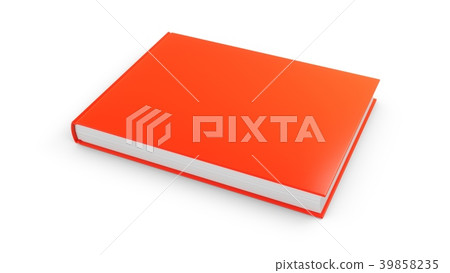 3D rendering red book on white background 3D rendering red book on white background 39858235