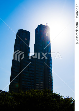 Tokyo Metropolitan Government Office First Office Building (backlight) Tokyo Metropolitan Government Office First Office Building (backlight) 39863516