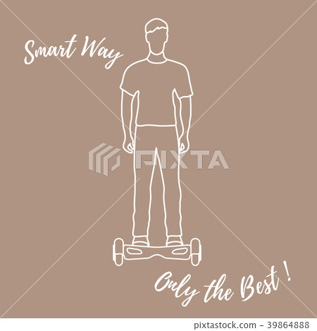 Stylized icon of modern young man standing on 39864888