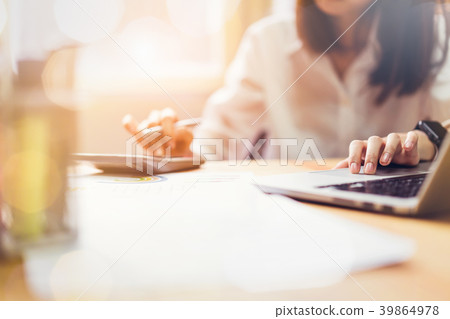 businesswoman hand working laptop. businesswoman hand working laptop. 39864978