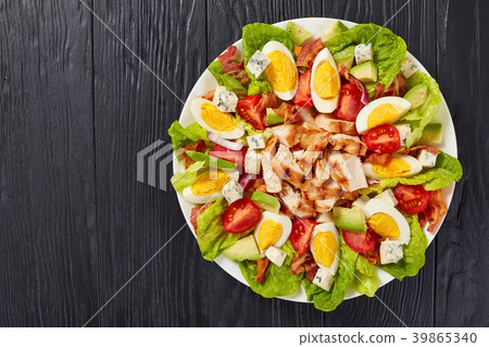 delicious american cobb salad on plate delicious american cobb salad on plate 39865340