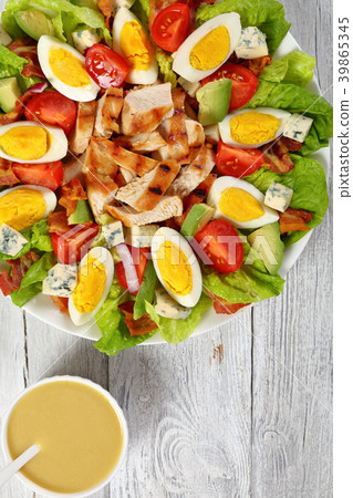 american cobb salad, vertical top view american cobb salad, vertical top view 39865345