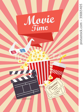 Movie time poster design Movie time poster design 39865405