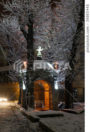 Night winter Lviv city, Ukraine 39865448