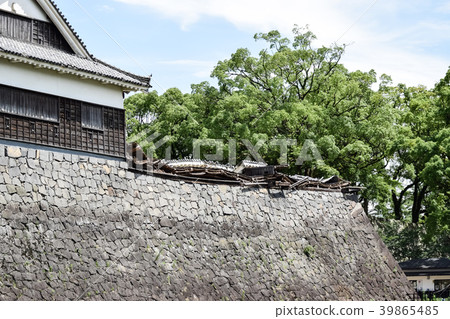 熊本城堡在地震熊本城堡之後立即在夏天熊本城堡 39865485