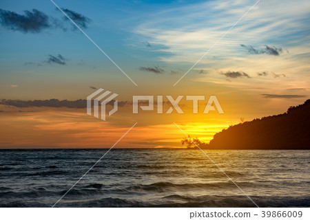 Sunset at the Lazy Beach. Koh Rong Samloem Sunset at the Lazy Beach. Koh Rong Samloem 39866009