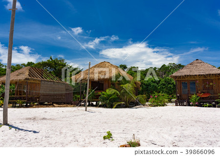 Bungalows on tropical beach, Koh Rong Samloem Bungalows on tropical beach, Koh Rong Samloem 39866096