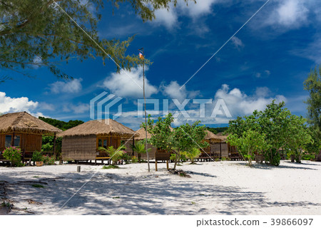 Bungalows on tropical beach, Koh Rong Samloem Bungalows on tropical beach, Koh Rong Samloem 39866097