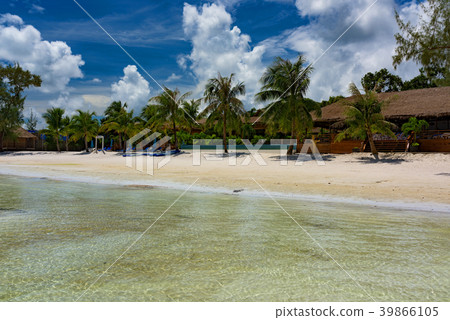 Bungalows on tropical beach, Koh Rong Samloem Bungalows on tropical beach, Koh Rong Samloem 39866105