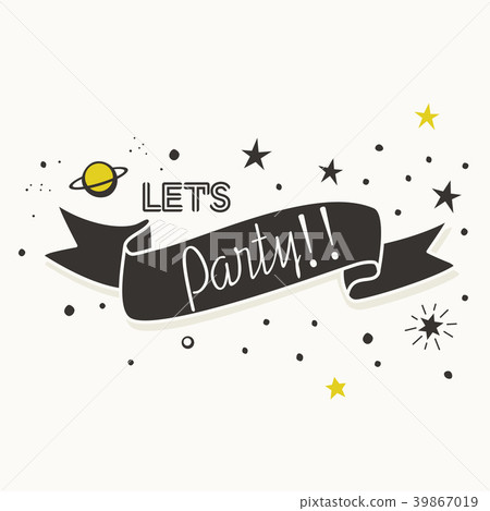 Ribbon banner star 39867019