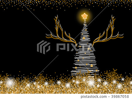 Vector christmas tree design on black background - Stock Illustration ...