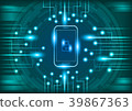 Mobile phone with digital security concept 39867363