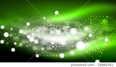 Shiny stars, neon glowing digital connected light 39868762