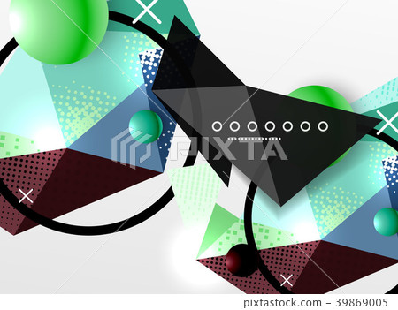 Vector color geometric abstract composition Vector color geometric abstract composition 39869005