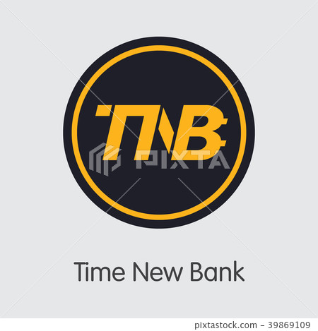 Time New Bank Crypto Currency - Vector Logo. Time New Bank Crypto Currency - Vector Logo. 39869109