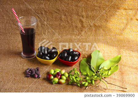 Jamun juice, fruit, raw fruits, leaves and seeds 39869900